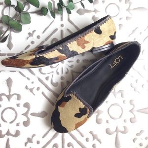 NWOB Ann Taylor LOFT Animal Print Flats Loafers